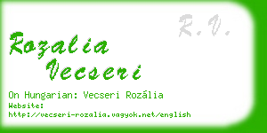rozalia vecseri business card